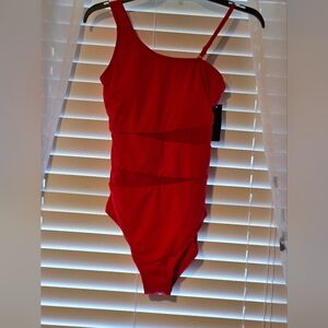Classic Red One Piece Swimsuit